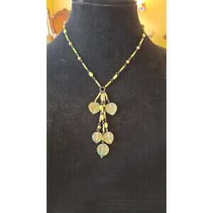 Green leaf beaded necklace